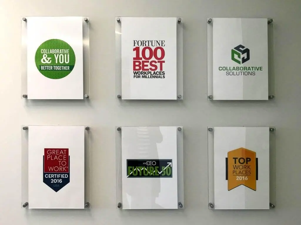 W1001 — Easy Access Acrylic Poster Frames / Standoff Wall Mounted