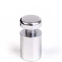 5/8" Dia. Clear Anodized Aluminum Standoff — 16mm (5/8″) Dia. x 20mm (3/4″) Length M8 Stud | Nova Display Systems