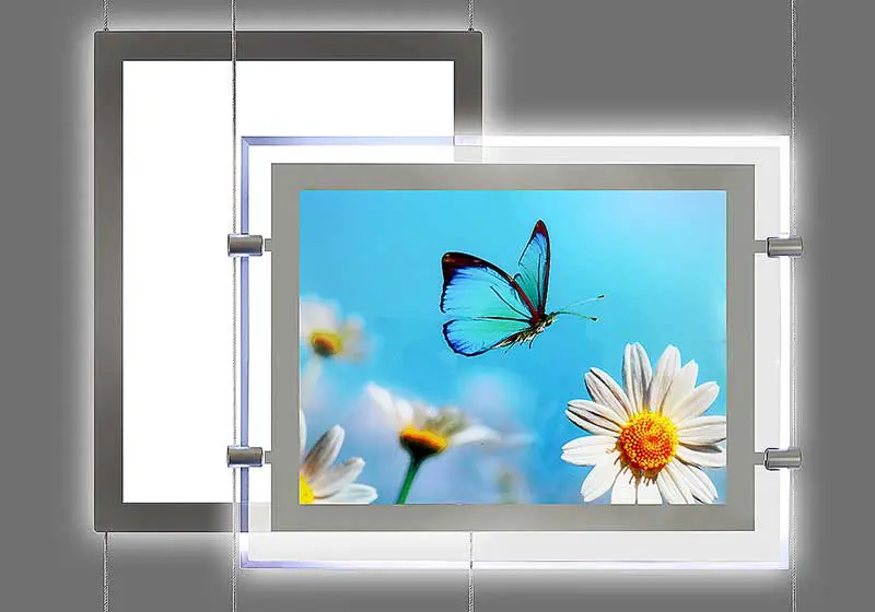Acrylic LED Light Pockets by Nova Display Systems