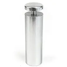 1" Dia. Clear Anodized Aluminum Standoff — 25mm (1″) Dia. x 75mm (3″) Length M8 Stud | Nova Display Systems