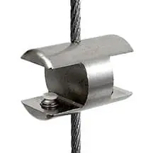 CS306/SS Cable Support Double-Sided for 1/2" Thick Shelf for 3mm Cable Display System (#303 Stainless Steel)
