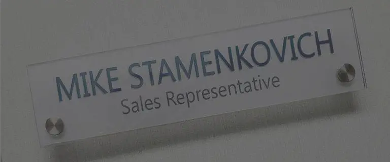Changeable Office Signs with Clear/Non-Glare Acrylic Plates for Printed Inserts