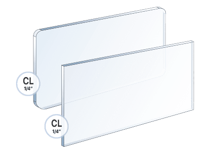 Clear Acrylic Blanks for Vinyl Applications — No Holes | Nova Display Systems