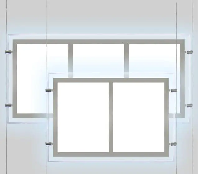 LED Light Pocket Double and Treble with Glowing Edges for Letter Size Inserts | Nova Display Systems