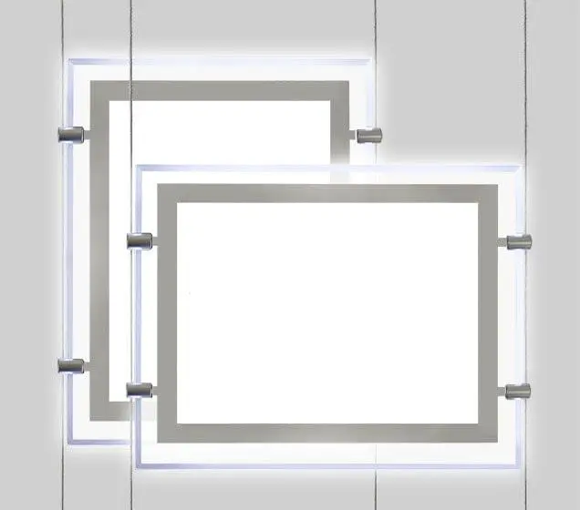 LED Light Pocket with Glowing Edges for Letter Size Inserts | Nova Display Systems