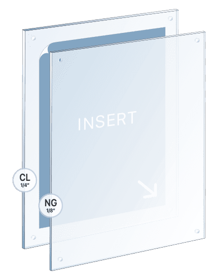 Deluxe Non-Glare Acrylic Frame with Straight Corners | Nova Display Systems