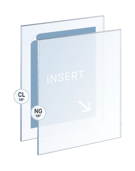 Clear/Non-Glare Acrylic Frame Set / No-Holes | Nova Display Systems