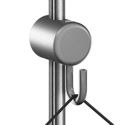 Specialty Supports — 10mm Rod System Hook Support for Picture Frame | Nova Display Systems
