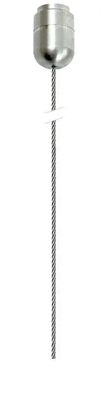 C100-2M/SS Ceiling-Overhead 1.5mm Stainless Steel Cable Suspension Kit — 2M (6’ 5-3/4”) Length | Nova Display Systems