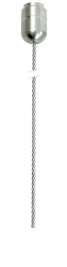 C300-2M/SS Ceiling-Overhead 3mm Stainless Steel Cable Suspension Kit — 2M (6’ 5-3/4”) Length | Nova Display Systems