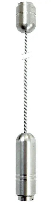 C301-4M/SS Ceiling-to-Floor 3mm Stainless Steel Cable Suspension Kit — 4M (13’ 1-1/2”) Length | Nova Display Systems