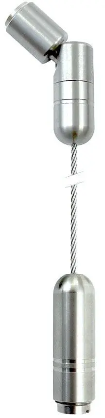 C340-4M/SS Adjustable Angle Ceiling-to-Floor 3mm Stainless Steel Cable Suspension Kit — 4M (13’ 1-1/2”) Length | Nova Display Systems