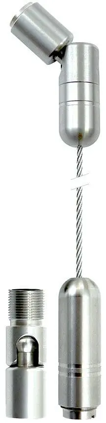C360-4M/SS Adjustable Angle Top and Bottom 3mm Stainless Steel Cable Suspension Kit — 4M (13’ 1-1/2”) Length | Nova Display Systems