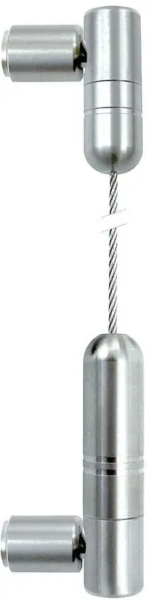 C390-4M/SS Wall-to-Wall 3mm Stainless Steel Cable Suspension Kit — 4M (13’ 1-1/2”) Length | Nova Display Systems