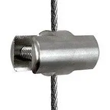 CP304/SS Cable Support Double-Sided for 3/8" Thick Vertical Panels for 1.5mm Cable Display System (#303 Stainless Steel)