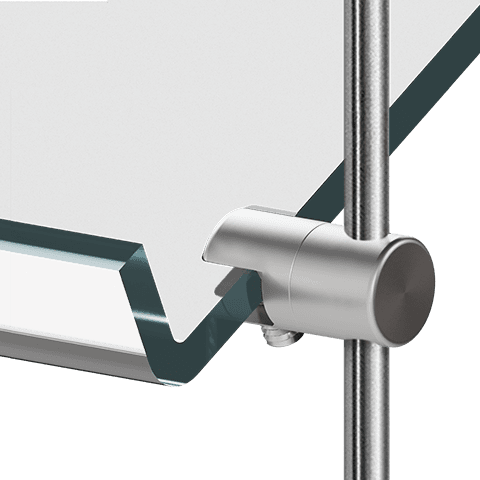 Specialty Supports — Multi-Position Clamp Support for Panels/Shelves | Nova Display Systems