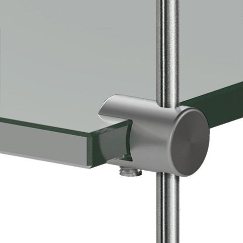 Standard Support for 6mm Rod System Shelf Applications — Side Clamp Support for Shelves | Nova Display Systems