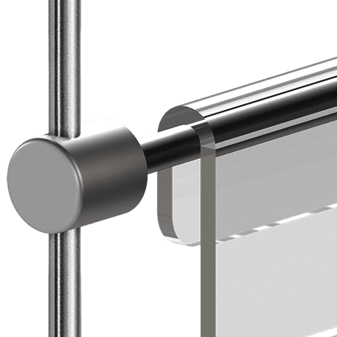 Standard Support for 6mm Rod System Rod Hanging Applications — Support for 6mm Horizontal Rods | Nova Display Systems