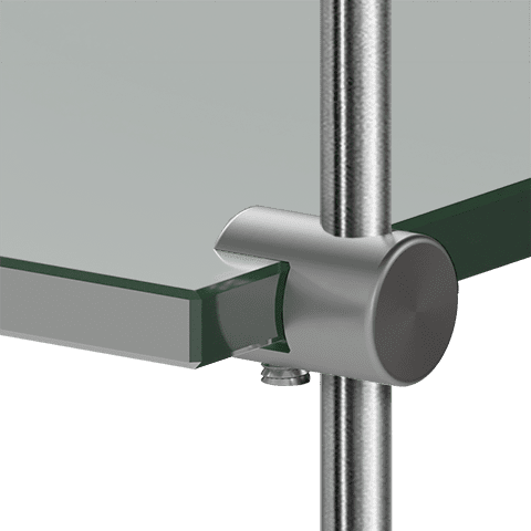 Standard Support for 10mm Rod System Shelf Applications — Side Clamp Support for Shelves | Nova Display Systems