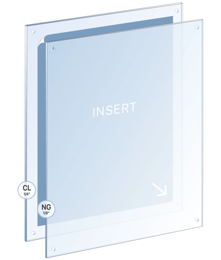Deluxe Non-Glare Acrylic Frame Large Format | Nova Display Systems