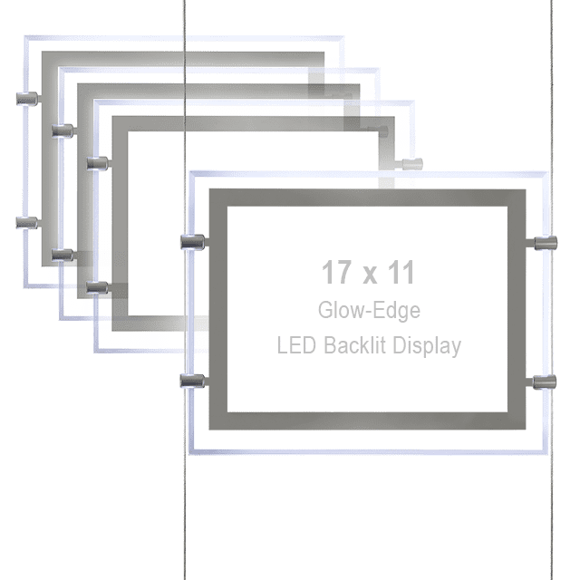 17" x 11" Acrylic LED Light Pockets for Windows – Saving Bundles | Nova Display Systems