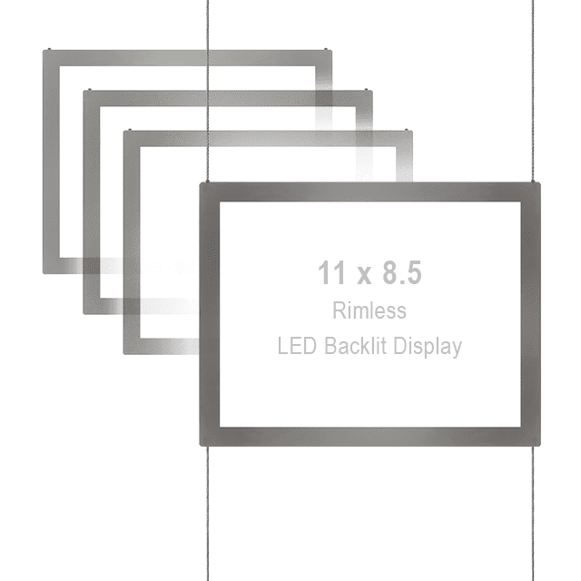 11" x 8.5" Acrylic LED Light Pockets for Windows – Saving Bundles | Nova Display Systems