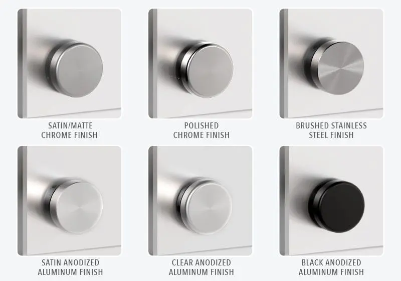Standoff Supports — Finish Options | Nova Display Systems