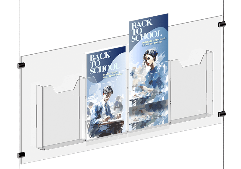 Cable/Rod Suspended Literature Displays | Nova Display Systems
