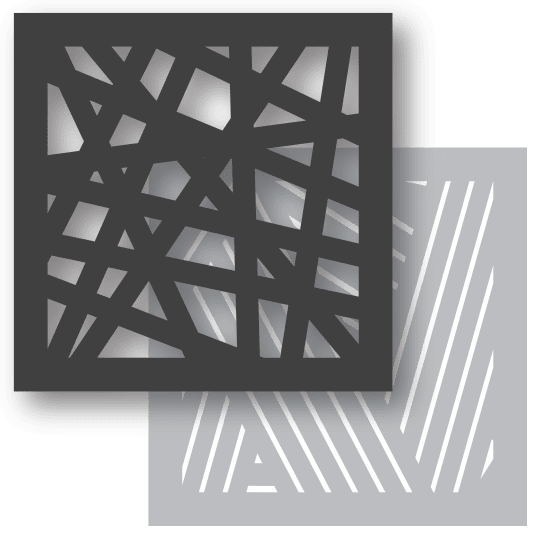 GeoLattice Architectural Screens and Decorative Panels — Cable/Rod Suspended