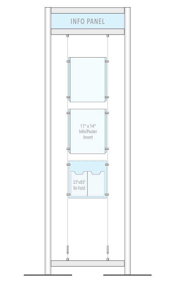 KFTR-008 Free-Style Floor-Standing Display Kit with Cable Suspension | Nova Display Systems