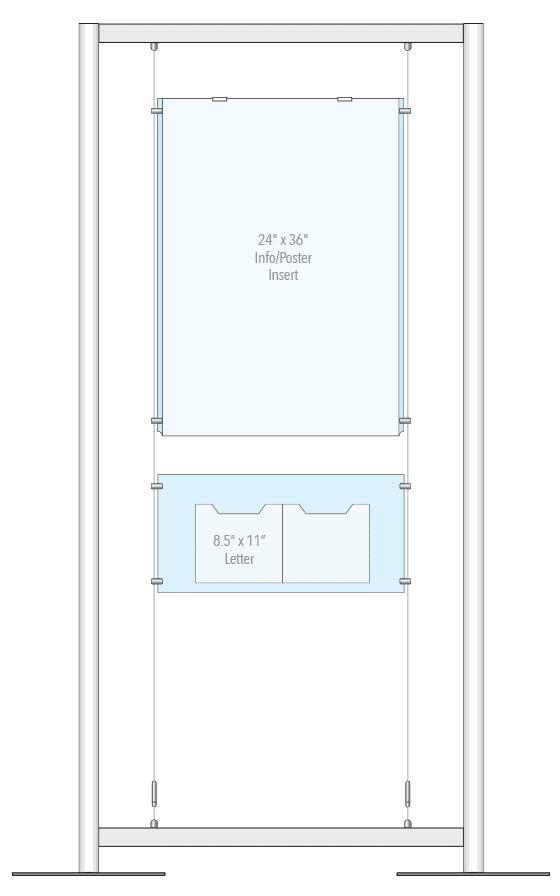 KFTR-025 Free-Style Floor-Standing Display Kit with Cable Suspension | Nova Display Systems