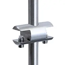 Rod Shelf Support Double-Sided — Horizontal Grip-Support / Non-Removable (#304 Stainless Steel)
