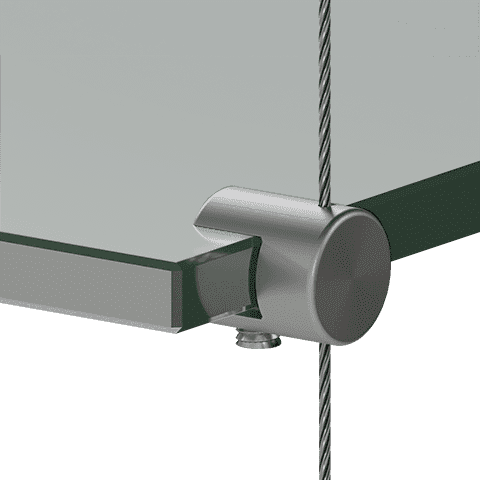 Standard Support for 1.5mm Cable System Shelf Applications — Side Clamp Support for Shelves | Nova Display Systems