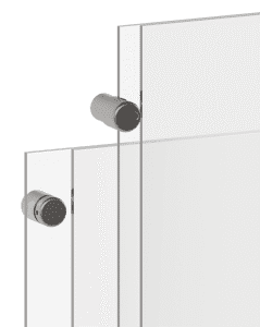 Info/Poster Acrylic Holders Wall-Mounted with Standoff and Edge-Grips | Nova Display Systems