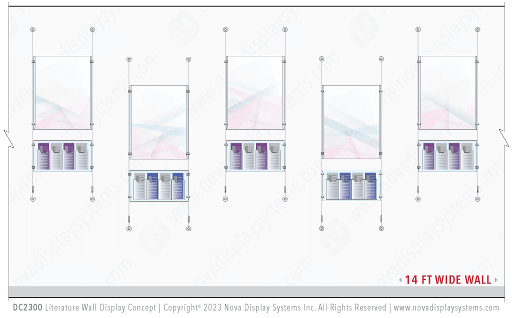 DC2300 Poster/Literature Wall Display Concept — Turnkey Display Solutions | Nova Display Systems