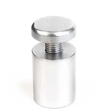 3/4" Dia. Clear Anodized Aluminum Standoff — 20mm (3/4″) Dia. x 25mm (1″) Length M8 Stud | Nova Display Systems