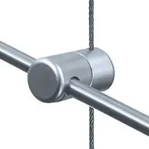 CS07 multi-position cable support for 6mm rods for 1.5 mm Cable Display System