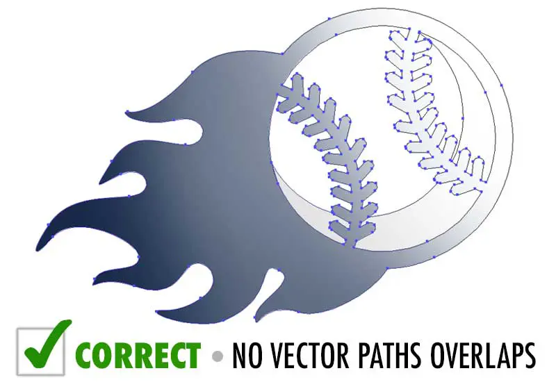 Vector Paths No Overlaps / Correct File Sample
