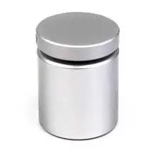 1″ Dia. x 1″ Aluminum Standoff / Satin Anodize Finish | Nova Display Systems