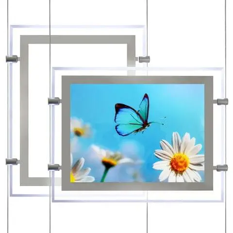 Nova Display Systems / Cable Suspended Glow-Edge LED Light Pockets | Nova Display Systems