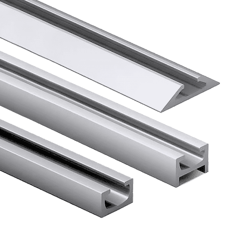 Rebate and Threshold Channel for Ceiling/Floor Cable/Rod Mounting