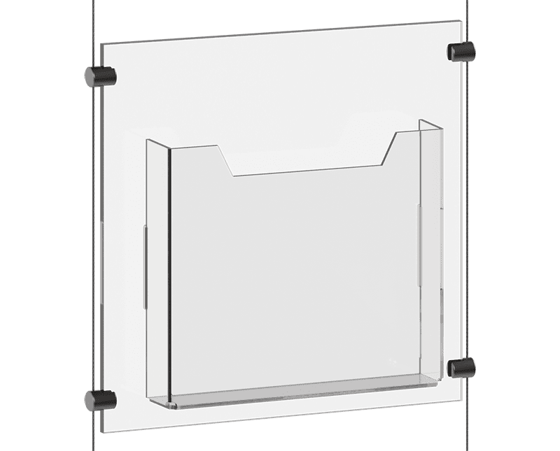 Acrylic Literature Holders for Cable/Rod Suspension | Nova Display Systems