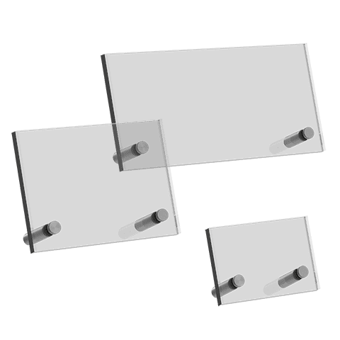 Clear and Non-Glare Acrylic Desktop Sign Blanks — Styles & Sizes | Nova Display Systems