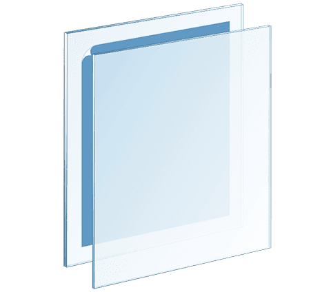 Clear/Non-Glare Acrylic Frame Set / No-Holes | Nova Display Systems