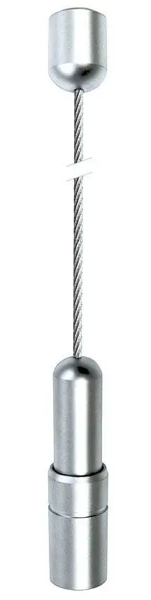 CA4-3 Ceiling-to-Floor 3mm Cable Suspension Kit — 4M (13’ 1-1/2”) Length | Nova Display Systems