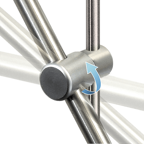 Multi-Position Support for 6mm Rod System Rod Hanging Applications — Support for 10mm Horizontal Rods | Nova Display Systems