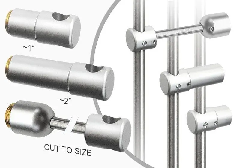 Wall-Mount Rod Stabilizer / Customized Depth for 10mm Rod Systems | Nova Display Systems