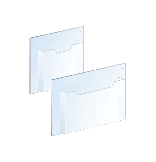 Wall Mounted Acrylic Literature Holder Single-Pocket Configuration