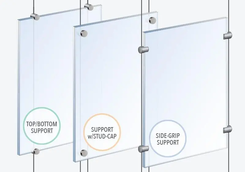 Acrylic Holder and Frame Mounting — Hardware Options | Nova Display Systems
