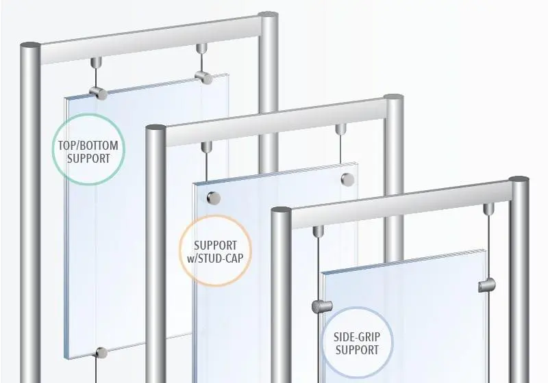 Acrylic Holder/Frame Mounting — Hardware Options | Nova Display Systems